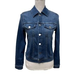 AG Adriano Goldschmied Jean Jacket Womens XS Blue Denim Classic Western Cabin